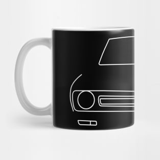 Morris Marina classic car outline graphic (white) Mug